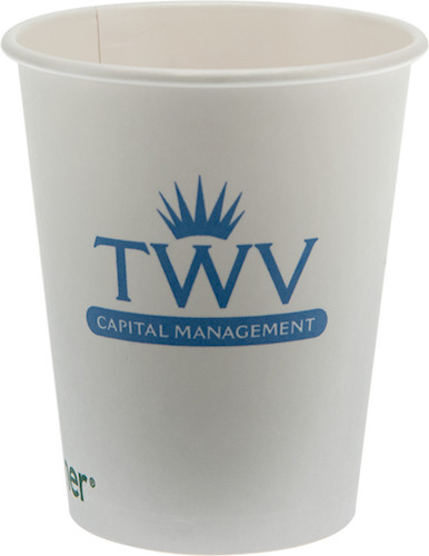 12 oz. Custom Eco-Friendly White Paper Cups, Full-Color Imprint