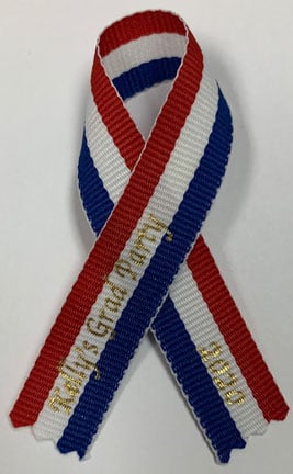 Red White and Blue Ribbon Pin