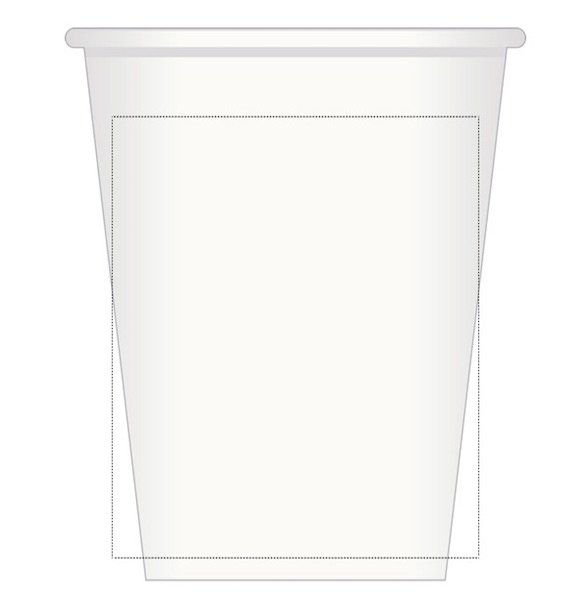 8oz Paper Cup Wrapper Template, 8oz Paper Coffee Cup SVG